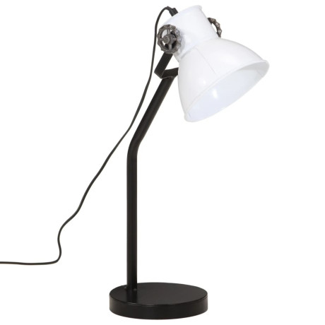 vidaXL Bureaulamp 25 W E27 17x17x60 cm wit afbeelding2 - 1