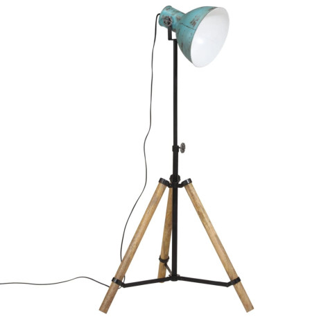 vidaXL Vloerlamp 25 W E27 75x75x90-150 cm verweerd blauw afbeelding2 - 1