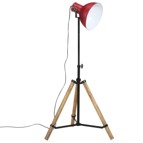 vidaXL Vloerlamp 25 W E27 75x75x90-150 cm verweerd rood afbeelding2 - 1