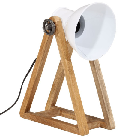 vidaXL Bureaulamp 25 W E27 30x17x40 cm wit afbeelding2 - 1