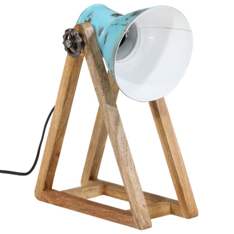 vidaXL Bureaulamp 25 W E27 30x17x40 cm verweerd blauw afbeelding2 - 1