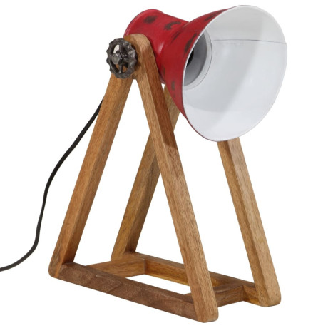 vidaXL Bureaulamp 25 W E27 30x17x40 cm verweerd rood afbeelding2 - 1