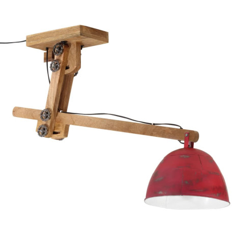 vidaXL Plafondlamp 25 W E27 105x30x65-108 cm verweerd rood afbeelding2 - 1