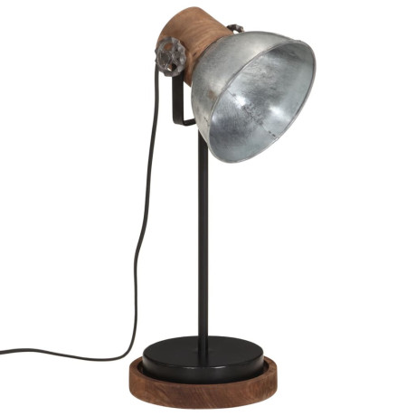 vidaXL Bureaulamp 25 W E27 17x17x50 cm vintage zilverkleurig afbeelding2 - 1