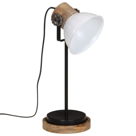 vidaXL Bureaulamp 25 W E27 17x17x50 cm wit afbeelding2 - 1