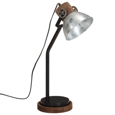 vidaXL Bureaulamp 25 W E27 18x18x60 cm vintage zilverkleurig afbeelding2 - 1