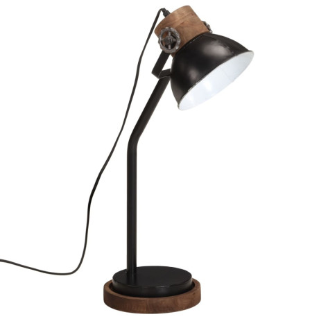 vidaXL Bureaulamp 25 W E27 18x18x60 cm zwart afbeelding2 - 1