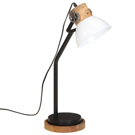 vidaXL Bureaulamp 25 W E27 18x18x60 cm wit afbeelding2 - 1