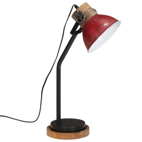 vidaXL Bureaulamp 25 W E27 18x18x60 cm verweerd rood afbeelding2 - 1