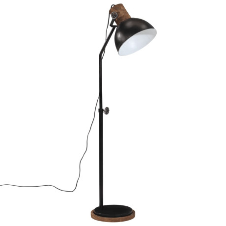 vidaXL Vloerlamp 25 W E27 30x30x100-150 cm zwart afbeelding2 - 1