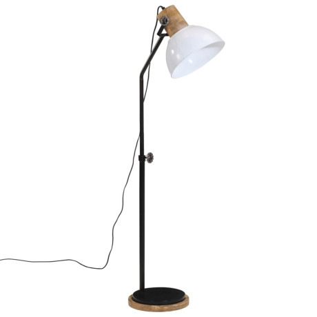 vidaXL Vloerlamp 25 W E27 30x30x100-150 cm wit afbeelding2 - 1