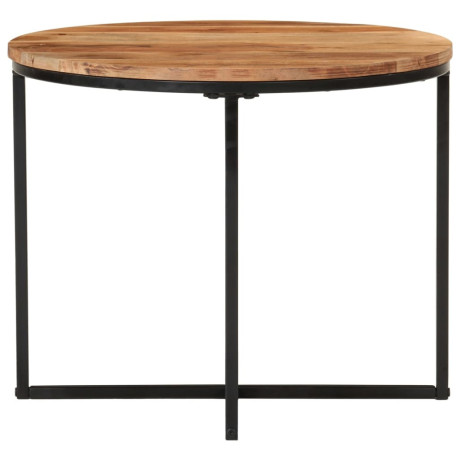 vidaXL Salontafel 55x55x45 cm massief acaciahout en ijzer afbeelding2 - 1