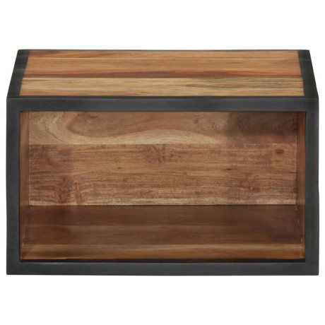 vidaXL Nachtkastje wandgemonteerd 35x35x20 cm massief acaciahout afbeelding2 - 1