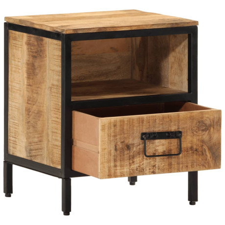 vidaXL Nachtkastje 40x35x50 cm massief mangohout afbeelding2 - 1