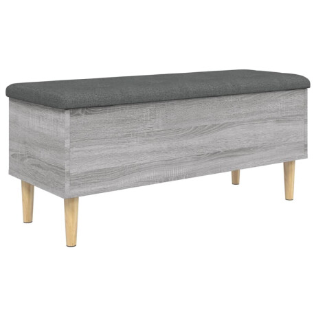 vidaXL Opbergbankje 102x42x46 cm bewerkt hout grijs sonoma eikenkleur afbeelding2 - 1