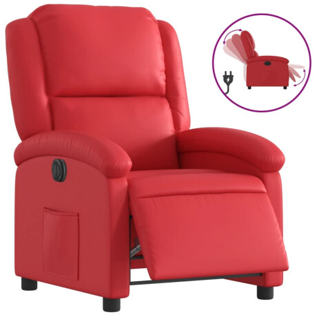 vidaXL Fauteuil verstelbaar elektrisch kunstleer rood afbeelding2 - 1