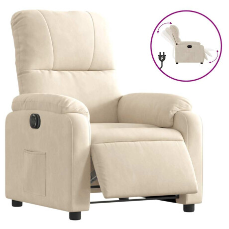 vidaXL Fauteuil elektrisch verstelbaar microvezelstof beige afbeelding2 - 1