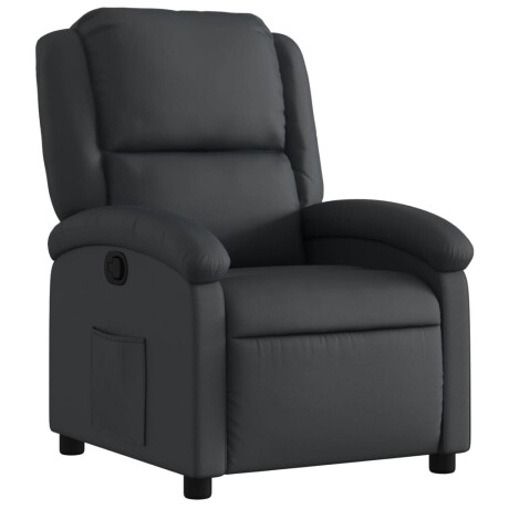 vidaXL Relaxfauteuil Zwart Echt Leer afbeelding2 - 1