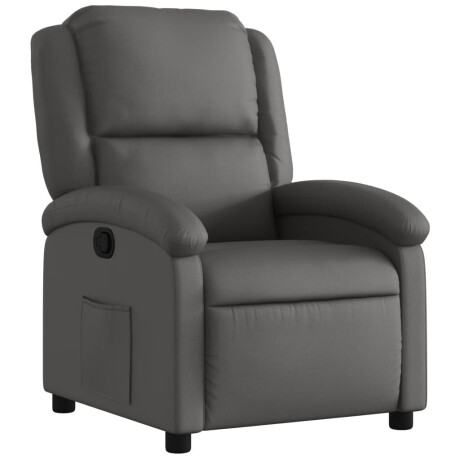 vidaXL Relaxfauteuil Grijs Echt Leer afbeelding2 - 1