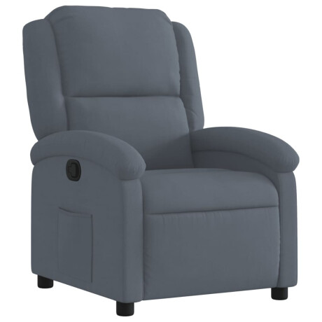 vidaXL Relaxfauteuil Donkergrijs Fluweel afbeelding2 - 1