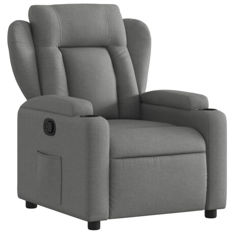 vidaXL Relaxfauteuil Donkergrijze Stof afbeelding2 - 1
