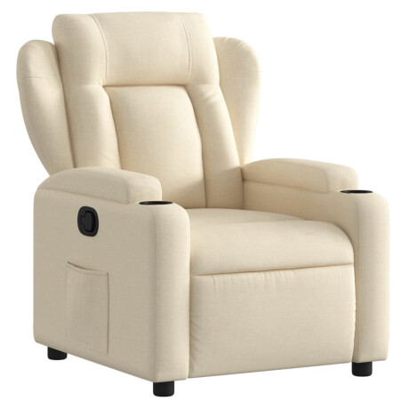 vidaXL Relaxfauteuil Crème Stof afbeelding2 - 1