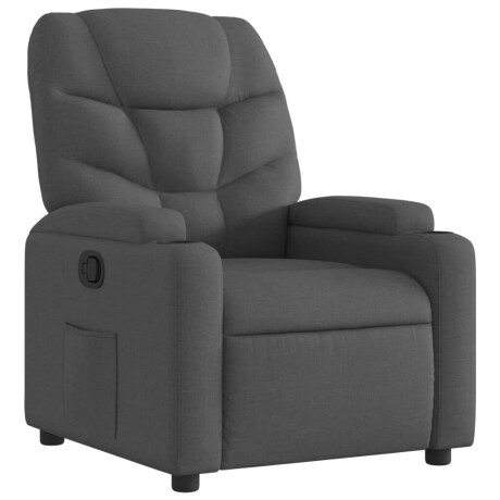 vidaXL Relaxfauteuil Donkergrijze Stof afbeelding2 - 1