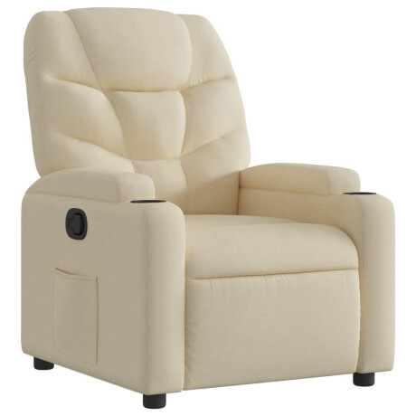 vidaXL Relaxfauteuil Crème Stof afbeelding2 - 1