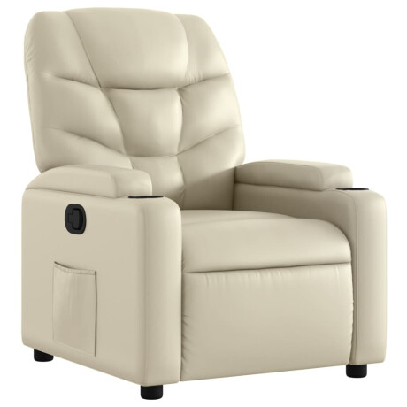 vidaXL Relaxfauteuil Crème Kunstleer afbeelding2 - 1