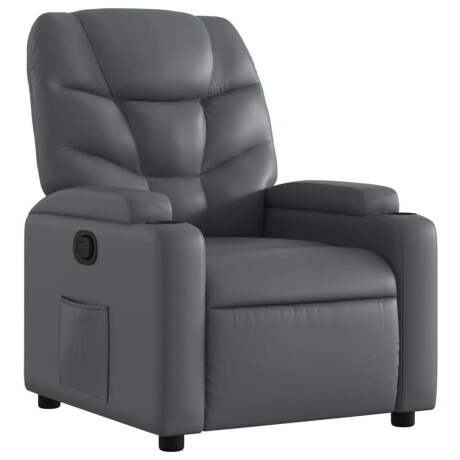 vidaXL Relaxfauteuil kunstleer grijs afbeelding2 - 1