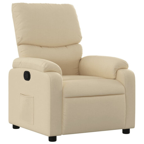 vidaXL Relaxfauteuil Crème Stof afbeelding2 - 1