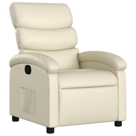 vidaXL Relaxfauteuil Crème Kunstleer afbeelding2 - 1