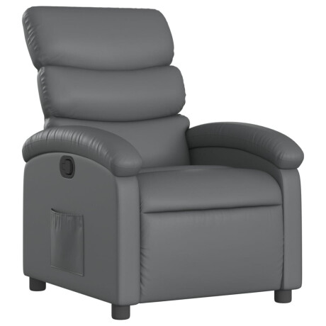 vidaXL Relaxfauteuil grijs kunstleer afbeelding2 - 1