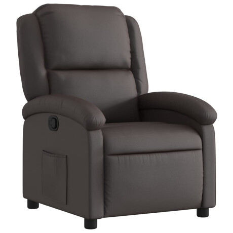 vidaXL Relaxfauteuil donkerbruin echt leer afbeelding2 - 1