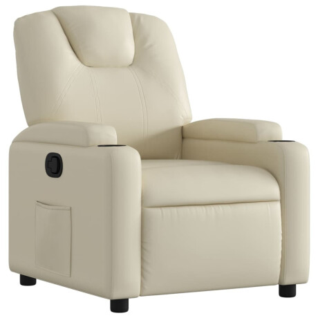 vidaXL Relaxfauteuil Crème Kunstleer afbeelding2 - 1
