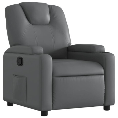 vidaXL Relaxfauteuil grijs kunstleer afbeelding2 - 1