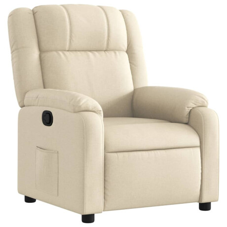 vidaXL Relaxfauteuil crème stof afbeelding2 - 1