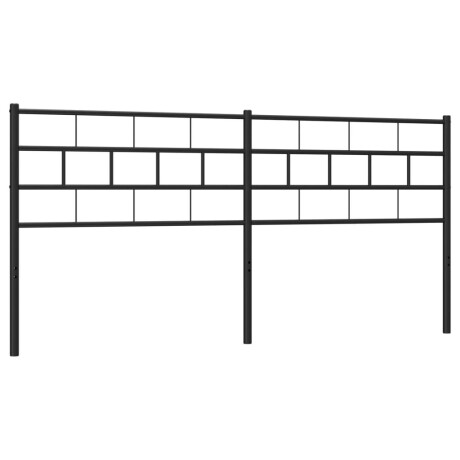 vidaXL Hoofdbord 160 cm metaal zwart afbeelding2 - 1