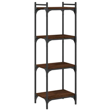 vidaXL Boekenkast 4-laags 40x30x120 cm bewerkt hout bruin eikenkleur afbeelding2 - 1