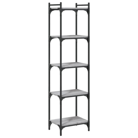 vidaXL Boekenkast 5-laags 40x30x154 cm bewerkt hout grijs sonoma eiken afbeelding2 - 1
