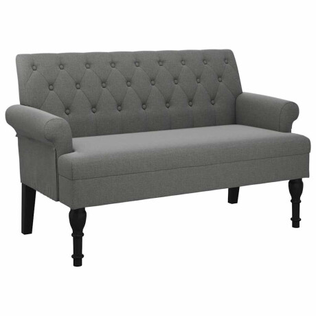 vidaXL Bank met rugleuning donkergrijs 120x62x75,5 cm stof afbeelding2 - 1
