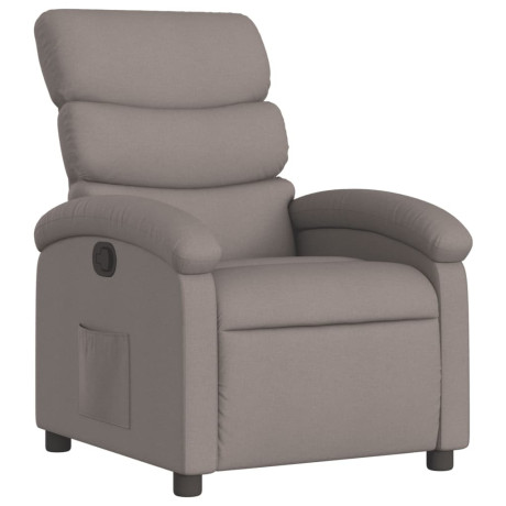 vidaXL Fauteuil verstelbaar stof taupe afbeelding2 - 1