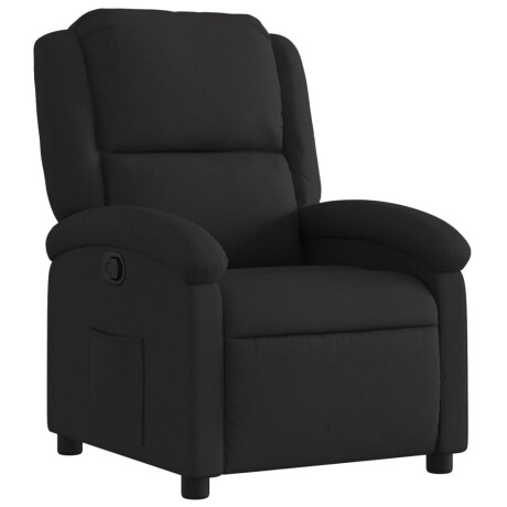 vidaXL Fauteuil verstelbaar stof zwart afbeelding2 - 1