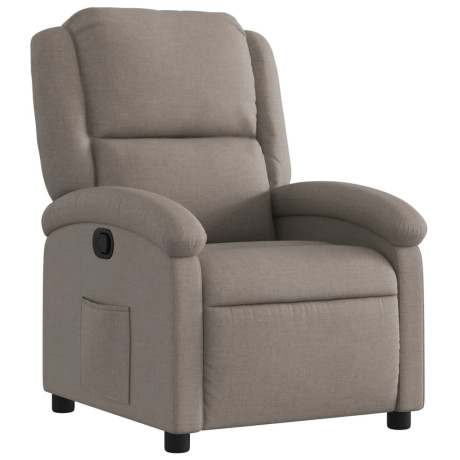 vidaXL Fauteuil verstelbaar stof taupe afbeelding2 - 1