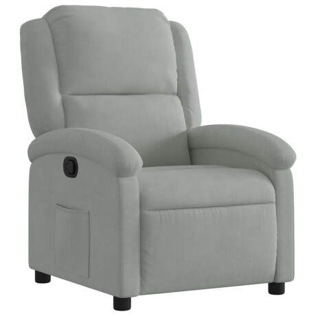 vidaXL Relaxfauteuil Lichtgrijs Fluweel afbeelding2 - 1