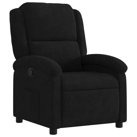 vidaXL Fauteuil verstelbaar fluweel zwart afbeelding2 - 1
