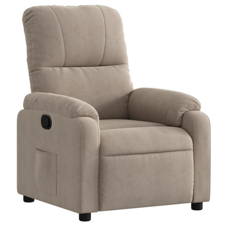 vidaXL Fauteuil verstelbaar microvezelstof taupe afbeelding2 - 1