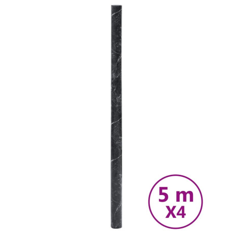 vidaXL Meubelfolies zelfklevend 90x500 cm PVC marmerzwart afbeelding2 - 1