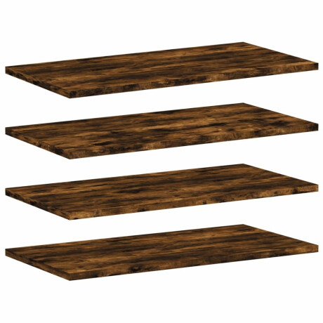 vidaXL Wandschappen 4 st 60x30x1,5 cm bewerkt hout gerookt eikenkleur afbeelding2 - 1