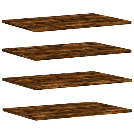 vidaXL Wandschappen 4 st 60x40x1,5 cm bewerkt hout gerookt eikenkleur afbeelding2 - 1